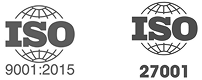 ISO 9001:2015 und ISO 27001 zertifiziert